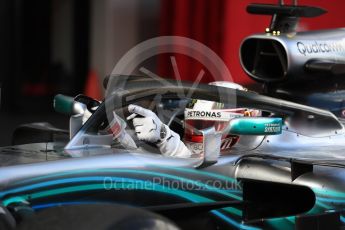 World © Octane Photographic Ltd. Formula 1 – Spanish GP - Sunday Parc Ferme. Mercedes AMG Petronas Motorsport AMG F1 W09 EQ Power+ - Lewis Hamilton. Circuit de Barcelona-Catalunya, Spain. Sunday 13th May 2018.