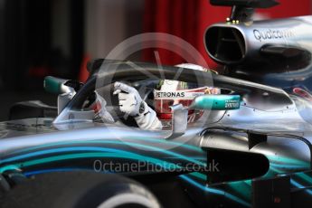 World © Octane Photographic Ltd. Formula 1 – Spanish GP - Sunday Parc Ferme. Mercedes AMG Petronas Motorsport AMG F1 W09 EQ Power+ - Lewis Hamilton. Circuit de Barcelona-Catalunya, Spain. Sunday 13th May 2018.