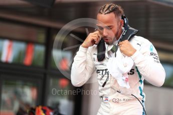 World © Octane Photographic Ltd. Formula 1 – Spanish GP - Sunday Parc Ferme. Mercedes AMG Petronas Motorsport AMG F1 W09 EQ Power+ - Lewis Hamilton. Circuit de Barcelona-Catalunya, Spain. Sunday 13th May 2018.