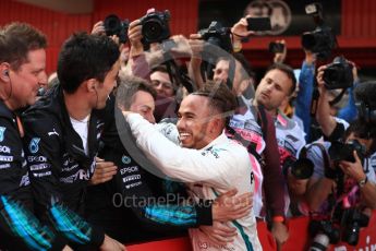 World © Octane Photographic Ltd. Formula 1 – Spanish GP - Sunday Parc Ferme. Mercedes AMG Petronas Motorsport AMG F1 W09 EQ Power+ - Lewis Hamilton. Circuit de Barcelona-Catalunya, Spain. Sunday 13th May 2018.