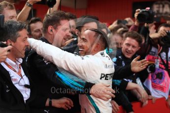 World © Octane Photographic Ltd. Formula 1 – Spanish GP - Sunday Parc Ferme. Mercedes AMG Petronas Motorsport AMG F1 W09 EQ Power+ - Lewis Hamilton. Circuit de Barcelona-Catalunya, Spain. Sunday 13th May 2018.