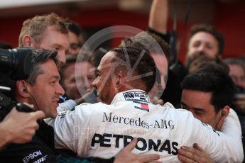 World © Octane Photographic Ltd. Formula 1 – Spanish GP - Sunday Parc Ferme. Mercedes AMG Petronas Motorsport AMG F1 W09 EQ Power+ - Lewis Hamilton. Circuit de Barcelona-Catalunya, Spain. Sunday 13th May 2018.