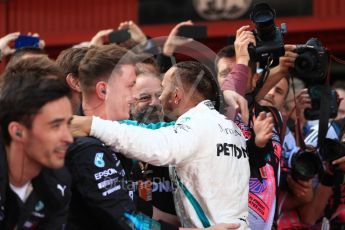 World © Octane Photographic Ltd. Formula 1 – Spanish GP - Sunday Parc Ferme. Mercedes AMG Petronas Motorsport AMG F1 W09 EQ Power+ - Lewis Hamilton. Circuit de Barcelona-Catalunya, Spain. Sunday 13th May 2018.