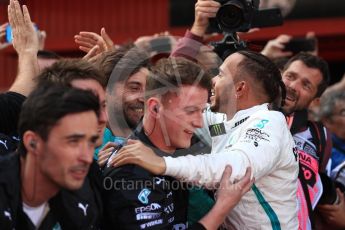 World © Octane Photographic Ltd. Formula 1 – Spanish GP - Sunday Parc Ferme. Mercedes AMG Petronas Motorsport AMG F1 W09 EQ Power+ - Lewis Hamilton. Circuit de Barcelona-Catalunya, Spain. Sunday 13th May 2018.