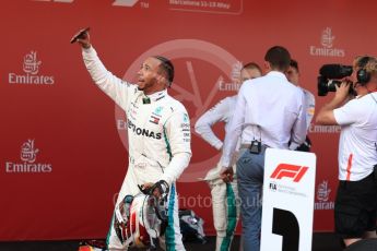 World © Octane Photographic Ltd. Formula 1 – Spanish GP - Sunday Paddock. Mercedes AMG Petronas Motorsport AMG F1 W09 EQ Power+ - Lewis Hamilton. Circuit de Barcelona-Catalunya, Spain. Sunday 13th May 2018.