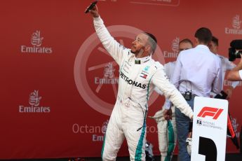 World © Octane Photographic Ltd. Formula 1 – Spanish GP - Sunday Paddock. Mercedes AMG Petronas Motorsport AMG F1 W09 EQ Power+ - Lewis Hamilton. Circuit de Barcelona-Catalunya, Spain. Sunday 13th May 2018.