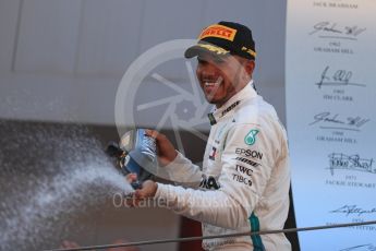 World © Octane Photographic Ltd. Formula 1 – Spanish GP - Sunday Podium. Mercedes AMG Petronas Motorsport AMG F1 W09 EQ Power+ - Lewis Hamilton (1st). Circuit de Barcelona-Catalunya, Spain. Sunday 13th May 2018.