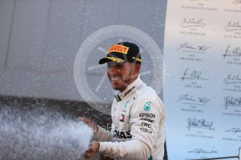 World © Octane Photographic Ltd. Formula 1 – Spanish GP - Sunday Podium. Mercedes AMG Petronas Motorsport AMG F1 W09 EQ Power+ - Lewis Hamilton (1st). Circuit de Barcelona-Catalunya, Spain. Sunday 13th May 2018.