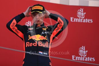 World © Octane Photographic Ltd. Formula 1 – Spanish GP - Sunday Paddock. Aston Martin Red Bull Racing TAG Heuer RB14 – Max Verstappen. Circuit de Barcelona-Catalunya, Spain. Sunday 13th May 2018.
