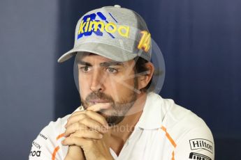 World © Octane Photographic Ltd. Formula 1 – Spanish GP - Thursday -  Drivers Press Conference. McLaren – Fernando Alonso. Circuit de Barcelona-Catalunya, Spain. Thursday 10th May 2018.