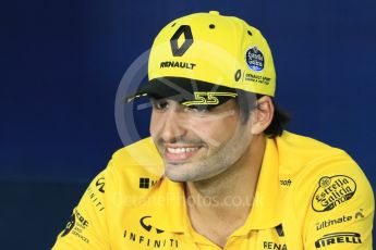 World © Octane Photographic Ltd. Formula 1 – Spanish GP - Thursday -  Drivers Press Conference. Renault Sport F1 Team – Carlos Sainz. Circuit de Barcelona-Catalunya, Spain. Thursday 10th May 2018.