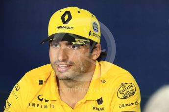 World © Octane Photographic Ltd. Formula 1 – Spanish GP - Thursday -  Drivers Press Conference. Renault Sport F1 Team – Carlos Sainz. Circuit de Barcelona-Catalunya, Spain. Thursday 10th May 2018.