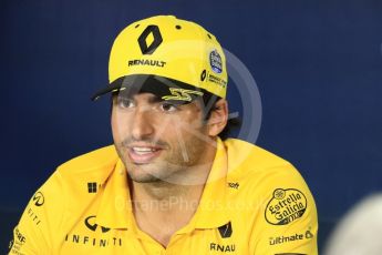 World © Octane Photographic Ltd. Formula 1 – Spanish GP - Thursday - Drivers Press Conference. Renault Sport F1 Team – Carlos Sainz. Circuit de Barcelona-Catalunya, Spain. Thursday 10th May 2018.