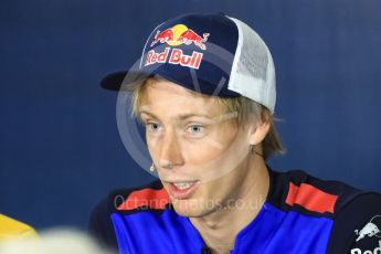 World © Octane Photographic Ltd. Formula 1 – Spanish GP – Thursday - Drivers Press Conference. Scuderia Toro Rosso – Brendon Hartley. Circuit de Barcelona-Catalunya, Spain. Thursday 10th May 2018.