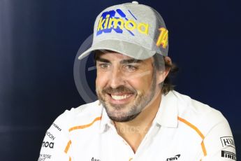 World © Octane Photographic Ltd. Formula 1 – Spanish GP - Thursday -  Drivers Press Conference. McLaren – Fernando Alonso. Circuit de Barcelona-Catalunya, Spain. Thursday 10th May 2018.
