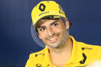 World © Octane Photographic Ltd. Formula 1 – Spanish GP - Thursday -  Drivers Press Conference. Renault Sport F1 Team – Carlos Sainz. Circuit de Barcelona-Catalunya, Spain. Thursday 10th May 2018.