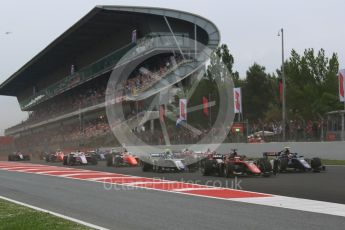 World © Octane Photographic Ltd. FIA Formula 2 (F2) – Spanish GP - Race1. ART Grand Prix - Jack Aitken and Russian Time - Tadasuke Makino. Circuit de Barcelona-Catalunya, Spain. Saturday 12th May 2018.