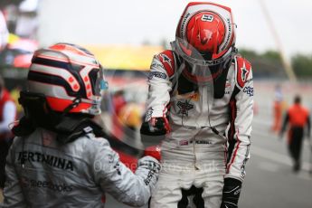 World © Octane Photographic Ltd. FIA Formula 2 (F2) – Spanish GP - Race1. ART Grand Prix - George Russell and Prema Powerteam - Nyck de Vries. Circuit de Barcelona-Catalunya, Spain. Saturday 12th May 2018.