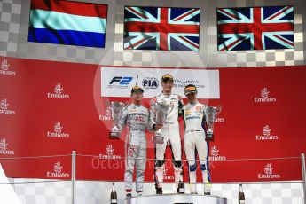 World © Octane Photographic Ltd. FIA Formula 2 (F2) – Spanish GP - Race1. ART Grand Prix - George Russell, Prema Powerteam - Nyck de Vries and Carlin - Lando Norris. Circuit de Barcelona-Catalunya, Spain. Saturday 12th May 2018.