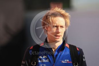 World © Octane Photographic Ltd. Formula 1 – Spanish GP - Paddock. Scuderia Toro Rosso STR13 – Brendon Hartley. Circuit de Barcelona-Catalunya, Spain. Friday 11th May 2018.