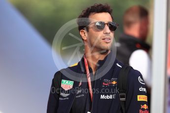 World © Octane Photographic Ltd. Formula 1 – Spanish GP - Paddock. Aston Martin Red Bull Racing TAG Heuer RB14 – Daniel Ricciardo. Circuit de Barcelona-Catalunya, Spain. Friday 11th May 2018.