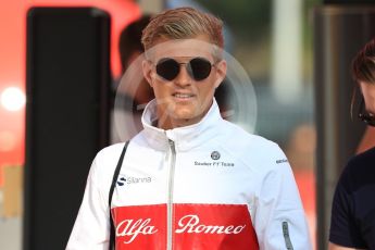 World © Octane Photographic Ltd. Formula 1 – Spanish GP - Paddock. Alfa Romeo Sauber F1 Team C37 – Marcus Ericsson. Circuit de Barcelona-Catalunya, Spain. Friday 11th May 2018.