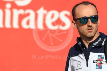 World © Octane Photographic Ltd. Formula 1 – Spanish GP - Paddock. Williams Martini Racing FW41 – Robert Kubica. Circuit de Barcelona-Catalunya, Spain. Friday 11th May 2018.