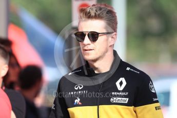 World © Octane Photographic Ltd. Formula 1 – Spanish GP - Paddock. Renault Sport F1 Team RS18 – Nico Hulkenberg. Circuit de Barcelona-Catalunya, Spain. Friday 11th May 2018.