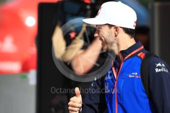 World © Octane Photographic Ltd. Formula 1 – Spanish GP - Paddock. Scuderia Toro Rosso STR13 – Pierre Gasly. Circuit de Barcelona-Catalunya, Spain. Friday 11th May 2018.