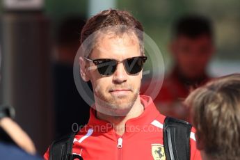 World © Octane Photographic Ltd. Formula 1 – Spanish GP - Paddock. Scuderia Ferrari SF71-H – Sebastian Vettel. Circuit de Barcelona-Catalunya, Spain. Friday 11th May 2018.