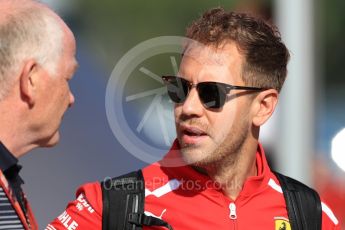 World © Octane Photographic Ltd. Formula 1 – Spanish GP - Paddock. Scuderia Ferrari SF71-H – Sebastian Vettel. Circuit de Barcelona-Catalunya, Spain. Friday 11th May 2018.