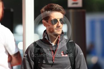World © Octane Photographic Ltd. Formula 1 – Spanish GP - Paddock. Haas F1 Team VF-18 – Romain Grosjean. Circuit de Barcelona-Catalunya, Spain. Friday 11th May 2018.