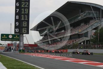 World © Octane Photographic Ltd. GP3 – Spanish GP – Race 1. Green flag Formation lap. Circuit de Barcelona-Catalunya, Spain. Saturday 12th May 2018.
