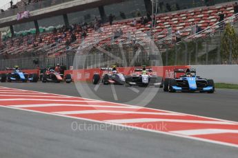World © Octane Photographic Ltd. GP3 – Spanish GP – Race 1. Green flag Formation lap. Circuit de Barcelona-Catalunya, Spain. Saturday 12th May 2018.
