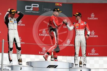 World © Octane Photographic Ltd. GP3 – Spanish GP – Race 1. ART Grand Prix - Nikita Mazepin, Anthoine Hubert and Callum Illot. Circuit de Barcelona-Catalunya, Spain. Saturday 12th May 2018.
