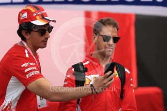 World © Octane Photographic Ltd. Formula 1 – Spanish GP - Saturday - Paddock. Scuderia Ferrari SF71-H – Sebastian Vettel. Circuit de Barcelona-Catalunya, Spain. Saturday 12th May 2018.