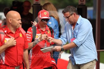 World © Octane Photographic Ltd. Formula 1 – Spanish GP - Saturday - Paddock. Scuderia Ferrari SF71-H – Kimi Raikkonen. Circuit de Barcelona-Catalunya, Spain. Saturday 12th May 2018.