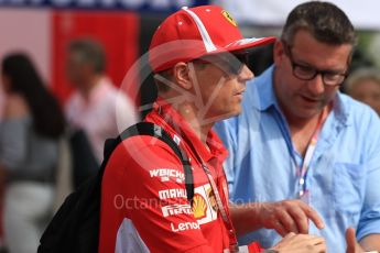World © Octane Photographic Ltd. Formula 1 – Spanish GP - Saturday - Paddock. Scuderia Ferrari SF71-H – Kimi Raikkonen. Circuit de Barcelona-Catalunya, Spain. Saturday 12th May 2018.