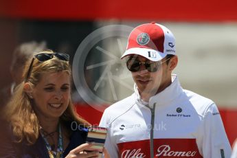 World © Octane Photographic Ltd. Formula 1 – Spanish GP - Sunday Paddock. Alfa Romeo Sauber F1 Team C37 – Charles Leclerc. Circuit de Barcelona-Catalunya, Spain. Sunday 13th May 2018.