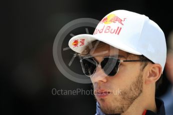 World © Octane Photographic Ltd. Formula 1 – Spanish GP - Sunday Paddock. Scuderia Toro Rosso STR13 – Pierre Gasly. Circuit de Barcelona-Catalunya, Spain. Sunday 13th May 2018.