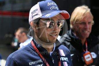 World © Octane Photographic Ltd. Formula 1 – Spanish GP - Sunday Paddock. Sahara Force India VJM11 - Sergio Perez. Circuit de Barcelona-Catalunya, Spain. Sunday 13th May 2018.