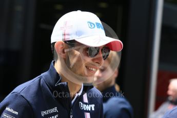 World © Octane Photographic Ltd. Formula 1 – Spanish GP - Sunday Paddock. Sahara Force India VJM11 - Sergio Perez. Circuit de Barcelona-Catalunya, Spain. Sunday 13th May 2018.