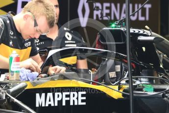 World © Octane Photographic Ltd. Formula 1 – Spanish GP - Thursday Setup. Renault Sport F1 Team RS18. Circuit de Barcelona-Catalunya, Spain. Thursday 10th May 2018.