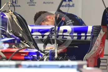 World © Octane Photographic Ltd. Formula 1 – Spanish GP - Thursday Setup. Scuderia Toro Rosso STR13. Circuit de Barcelona-Catalunya, Spain. Thursday 10th May 2018.