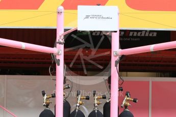 World © Octane Photographic Ltd. Formula 1 – Spanish GP - Thursday Setup. Sahara Force India VJM11. Circuit de Barcelona-Catalunya, Spain. Thursday 10th May 2018.