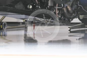 World © Octane Photographic Ltd. Formula 1 – Spanish GP - Thursday Setup. Williams Martini Racing FW41 underside with floor removed. Circuit de Barcelona-Catalunya, Spain. Thursday 10th May 2018.