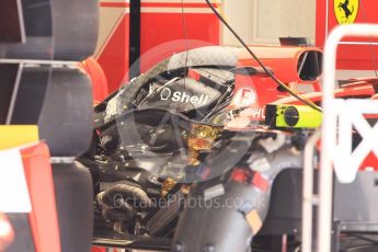 World © Octane Photographic Ltd. Formula 1 – Spanish GP - Thursday Setup. Scuderia Ferrari SF71-H engine. Circuit de Barcelona-Catalunya, Spain. Thursday 10th May 2018.