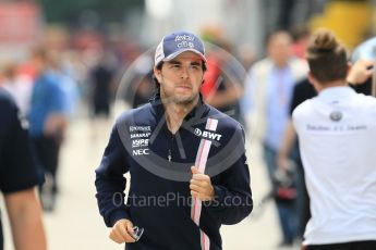 World © Octane Photographic Ltd. Formula 1 – Spanish GP - Thursday Setup. Sahara Force India VJM11 - Sergio Perez. Circuit de Barcelona-Catalunya, Spain. Thursday 10th May 2018.