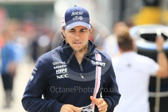 World © Octane Photographic Ltd. Formula 1 – Spanish GP - Thursday Setup. Sahara Force India VJM11 - Sergio Perez. Circuit de Barcelona-Catalunya, Spain. Thursday 10th May 2018.