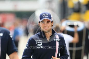 World © Octane Photographic Ltd. Formula 1 – Spanish GP - Thursday Setup. Sahara Force India VJM11 - Sergio Perez. Circuit de Barcelona-Catalunya, Spain. Thursday 10th May 2018.
